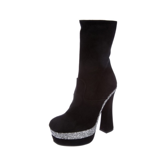 FUNKY 70s-INSPIRED MIU MIU SUEDE PLATFORM BOOTS!⚡️ - Picture 2 of 4